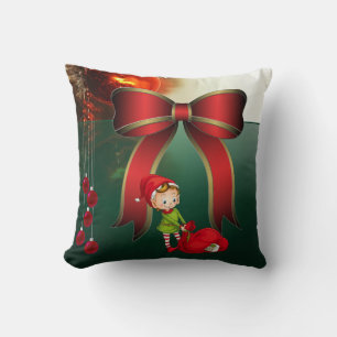 Christmas Throw Pillow, Elf Throw Pillow