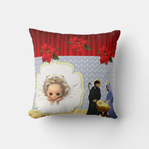 Christmas Throw Pillow, Jesus Christ Pillow