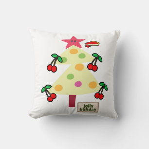 Christmas Throw Pillow, Jolly Holiday  Throw Pillow