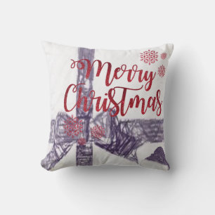 Christmas Throw Pillow, Merry Christmas Throw Pillow