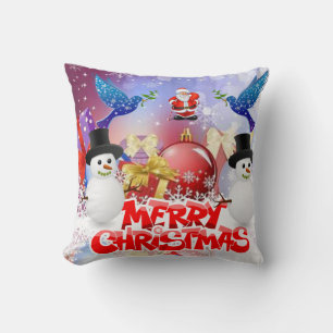 Christmas Throw Pillow, Merry Christmas Throw Pillow