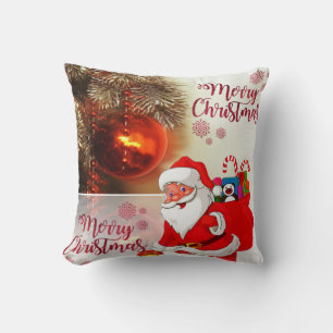 Christmas Throw Pillow, Merry Christmas Throw Pillow