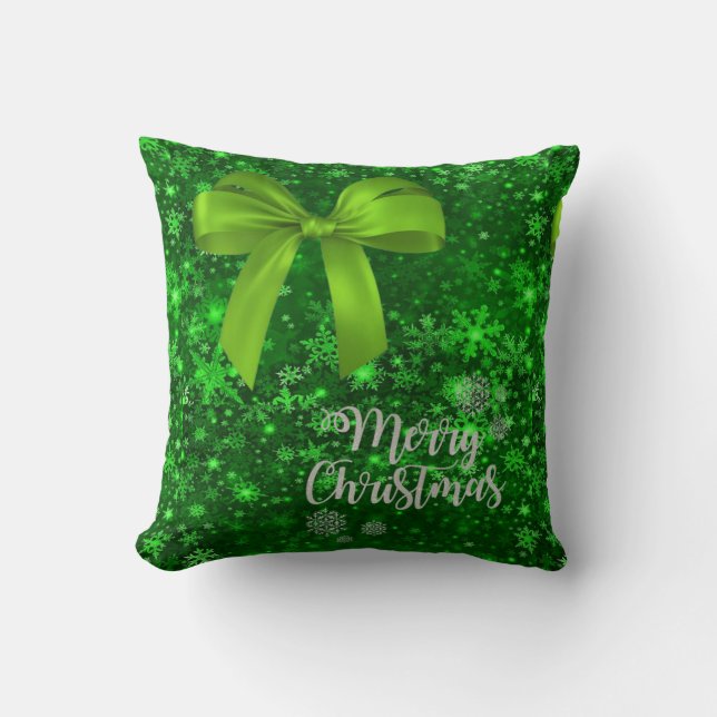 Christmas Throw Pillow, Merry Christmas Throw Pillow (Front)