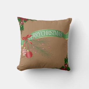 Christmas Throw Pillow, Merry Christmas Throw Pillow