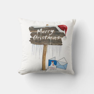 Christmas Throw Pillow, Merry Christmas Throw Pillow