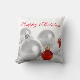 Christmas Throw Pillow/Ornaments and Snow Pillow