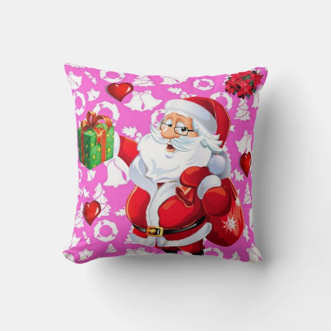 Christmas Throw Pillow Santa (Front)