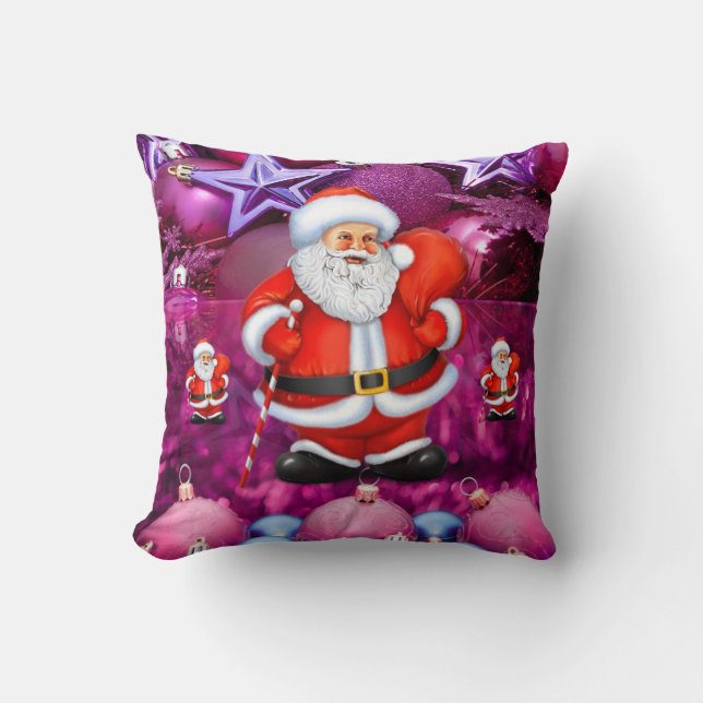 Christmas Throw Pillow Santa (Front)