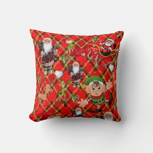 Christmas Throw Pillow Santa (Front)