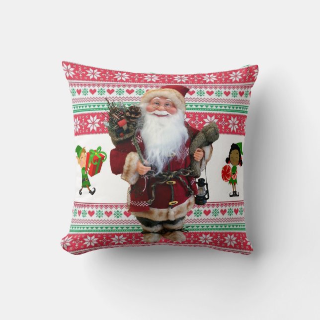 Christmas Throw Pillow Santa (Front)