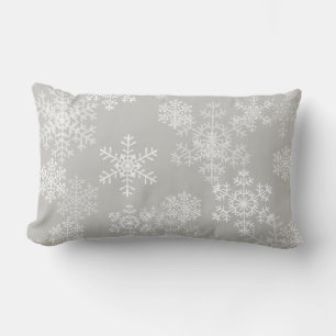 Christmas Throw Pillow-Snowflakes Lumbar Pillow