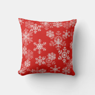 Christmas Throw Pillow-Snowflakes Pillow