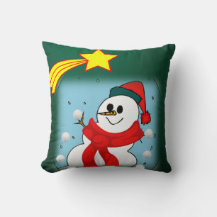 Christmas Throw Pillow Snowman