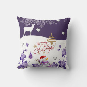 Christmas Throw Pillow Snowman
