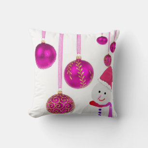Christmas Throw Pillow Snowman