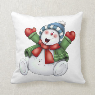 Christmas Throw Pillow/Snowman Pillow