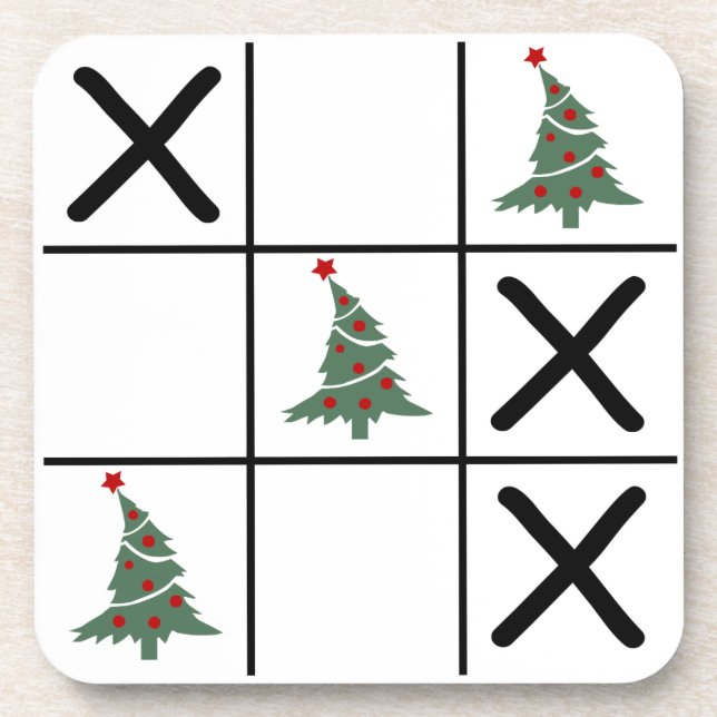Christmas Tic Tac Toe Coaster (Front)