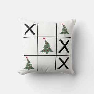 Christmas Tic Tac Toe Throw Pillow