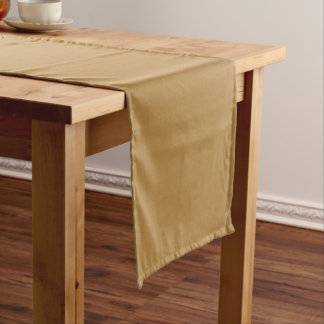 Christmas Tidings Antique Gold Short Table Runner