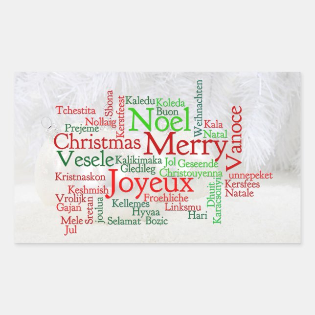 Christmas Tidings Around The World Sticker (Front)