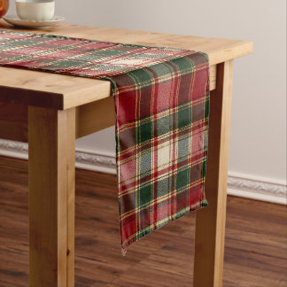 Christmas Tidings Classic Holiday Plaid Long Table Runner