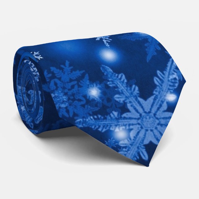 Christmas Tie/Snowflakes Tie (Rolled)