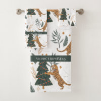 Christmas Tiger and a Tree Pattern
