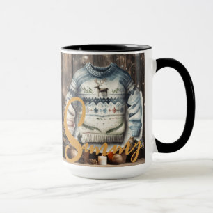 Christmas Time Alphabet Customizable Mug