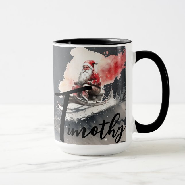 Christmas Time Alphabet Customizable Mug (Right)