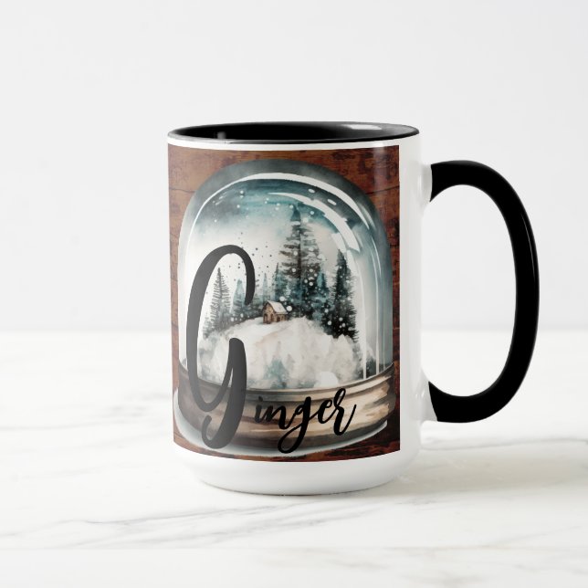 Christmas Time Alphabet Customizable Mug (Right)