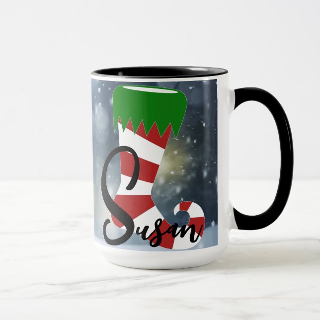 Christmas Time Alphabet Customizable Mug (Right)