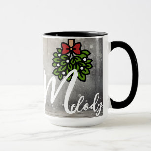 Christmas Time Alphabet Customizable Mug