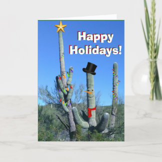 Christmas Time Cacti - Holiday Card
