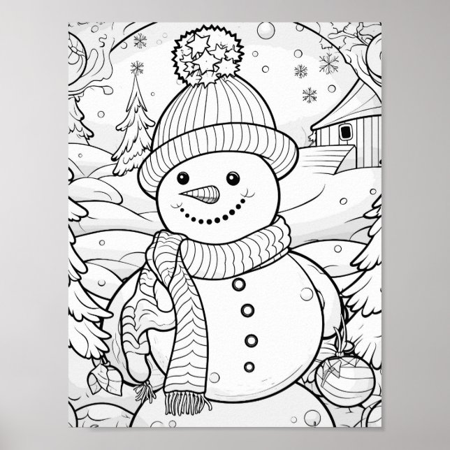 Christmas Time Colouring Poster (Front)