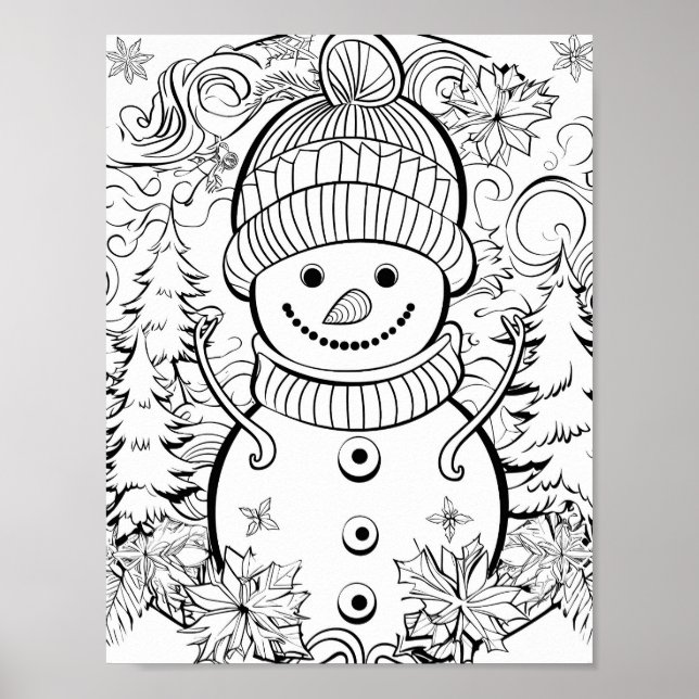 Christmas Time Colouring Poster (Front)