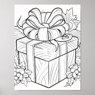 Christmas Time Colouring Poster