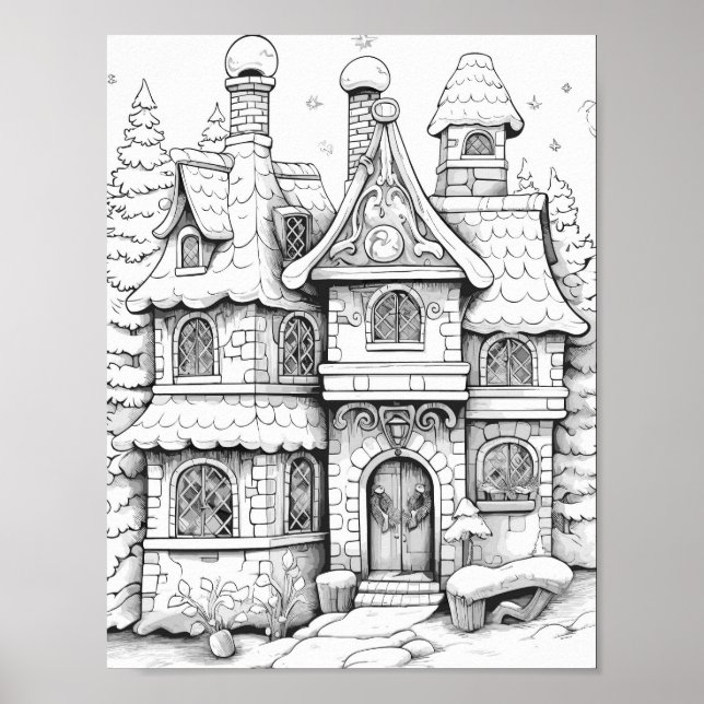 Christmas Time Colouring Poster (Front)