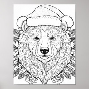 Christmas Time Colouring Poster