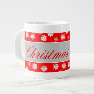 Christmas Time flakes decoration Large Coffee Mug