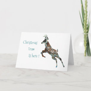 Christmas Time Is Here Folded Holiday Card