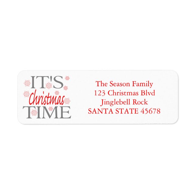 Christmas Time label (Front)