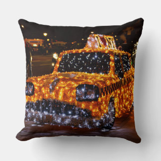 Christmas Time NYC Throw Pillow