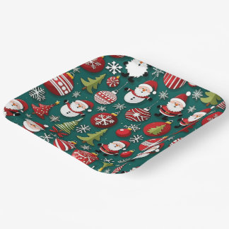 Christmas Time Paper Plate