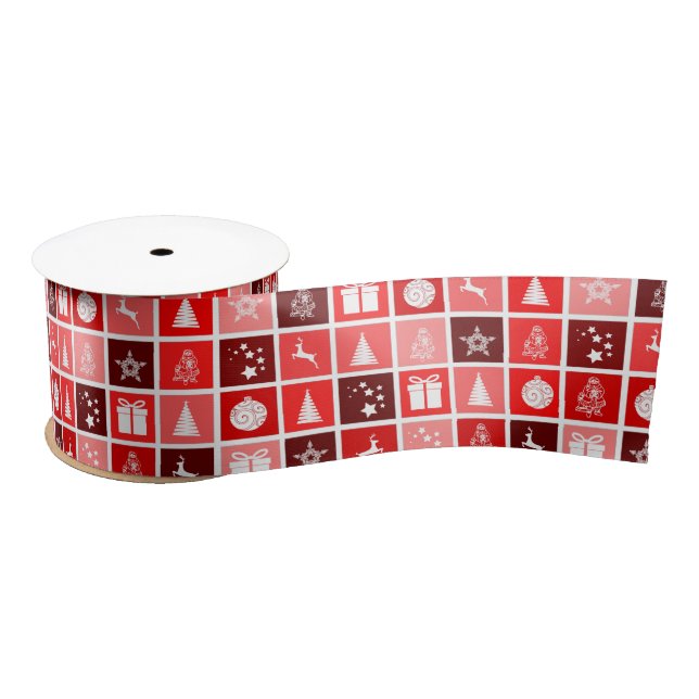 christmas time ribbon satin ribbon (Spool)