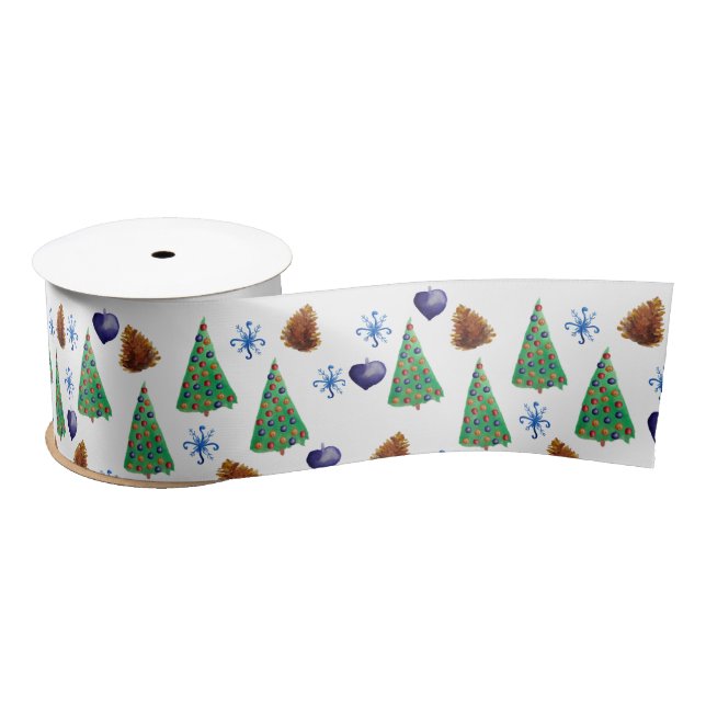 Christmas Time Satin Ribbon (Spool)