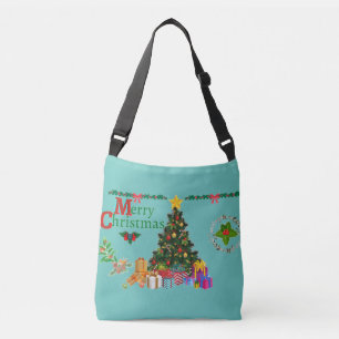 Christmas time tree cross body bag