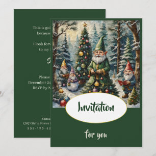 Christmas Time with the Garden Gnomes 1 Invitation