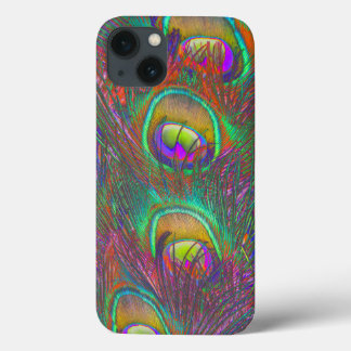 Christmas Tinsel Peacock Feathers iPhone 13 Case