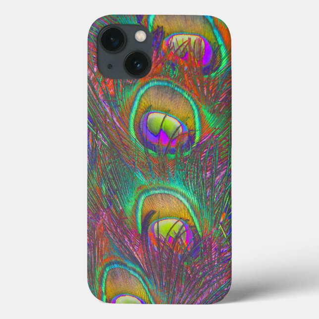 Christmas Tinsel Peacock Feathers Case-Mate iPhone Case (Back)