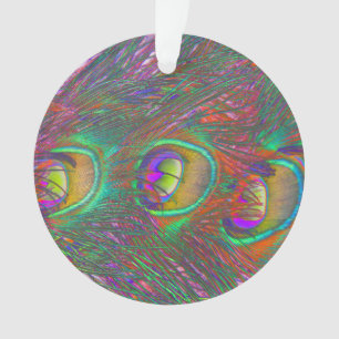 Christmas Tinsel Peacock Feathers Ornament